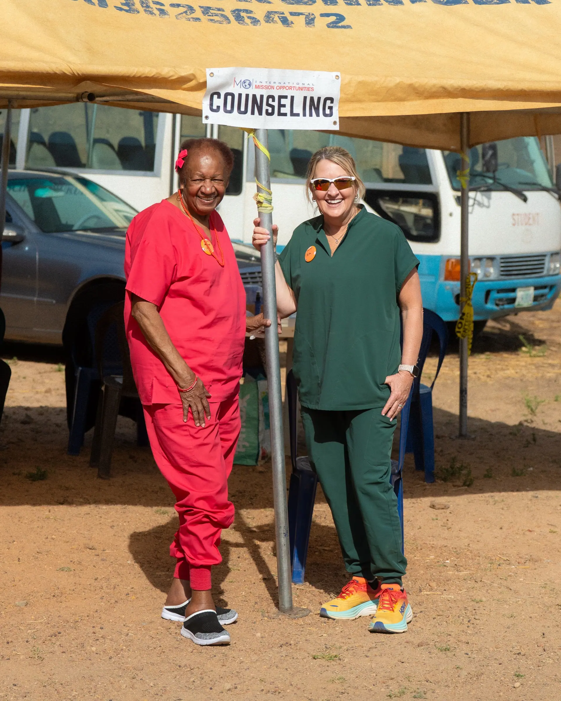 Two Rock volunteers on a medical mission trip
