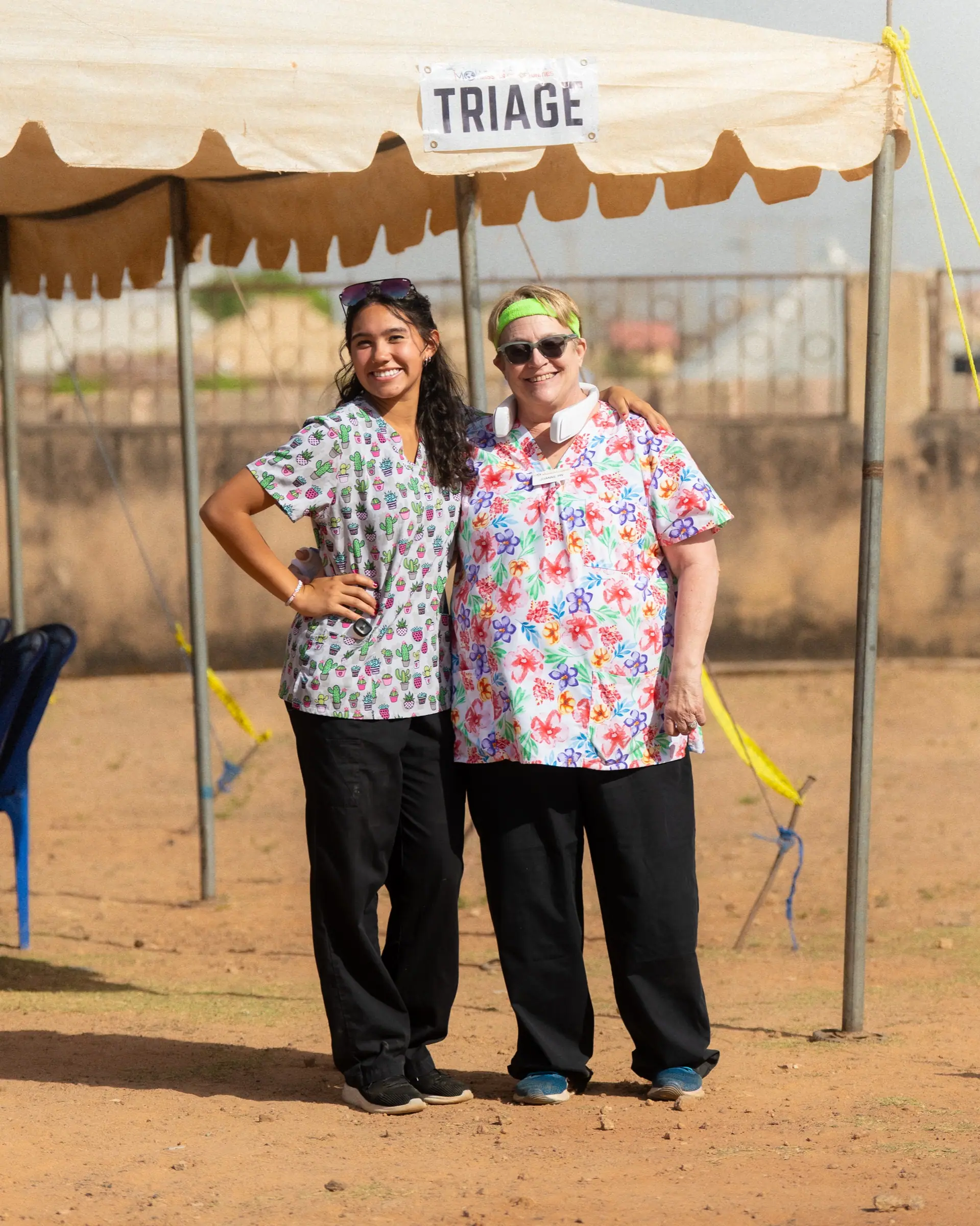Two Rock volunteers on a medical mission trip